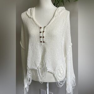 Women’s oversized Lightweight Hooded Summer Sweater